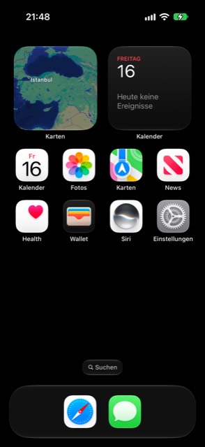 Ein Home-Bildschirm voller App-Icons.