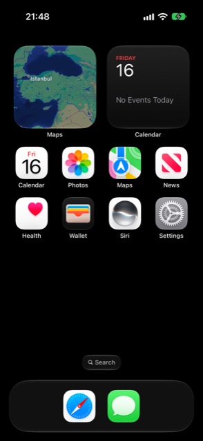A Home Screen full of app icons.