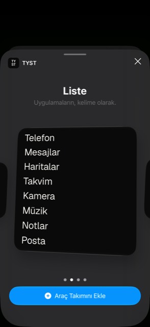 Büyük TYST widget'ı seçiliyor.